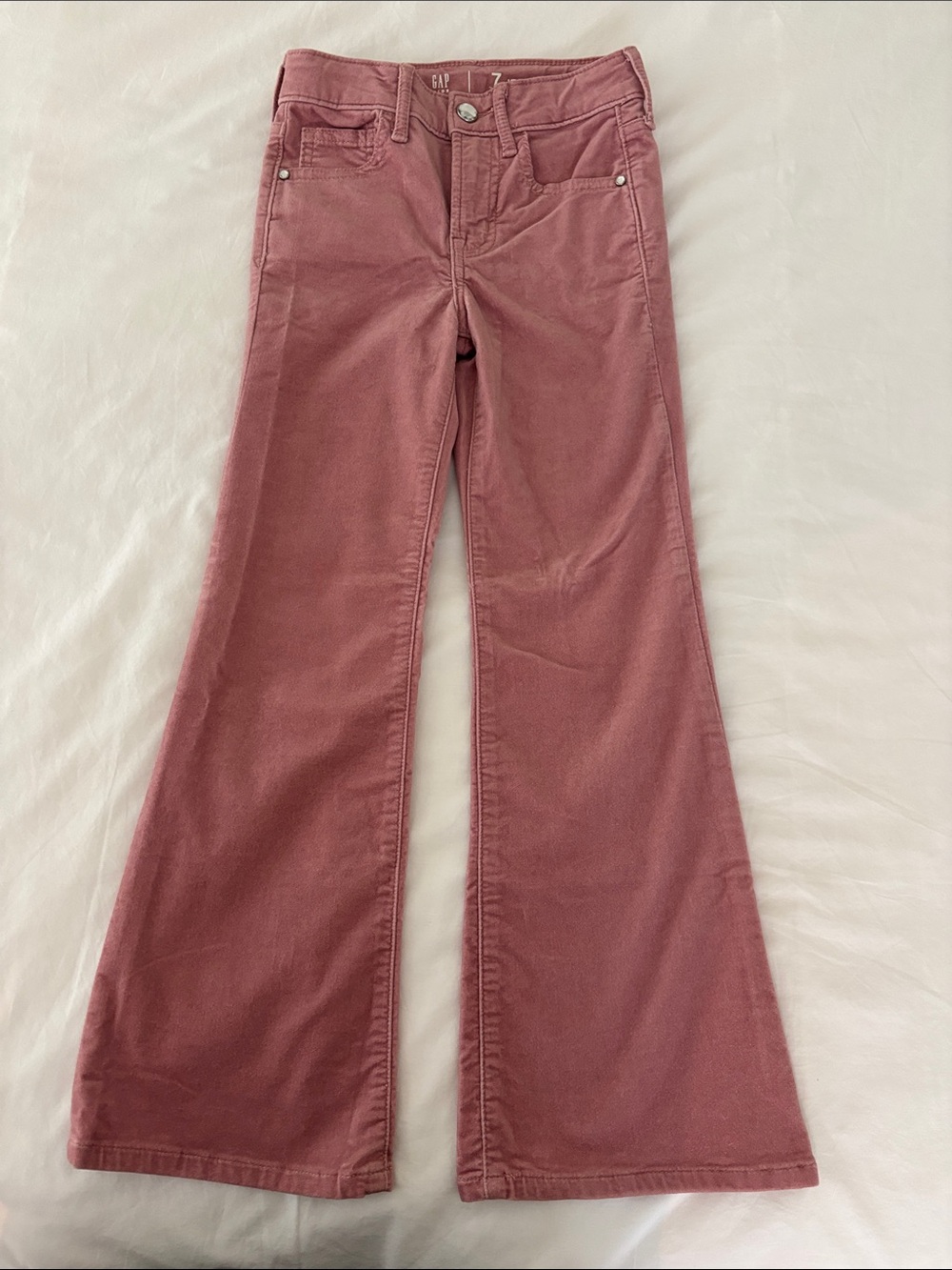 GAP Girls Dusty Rose Wide-Leg Jeans